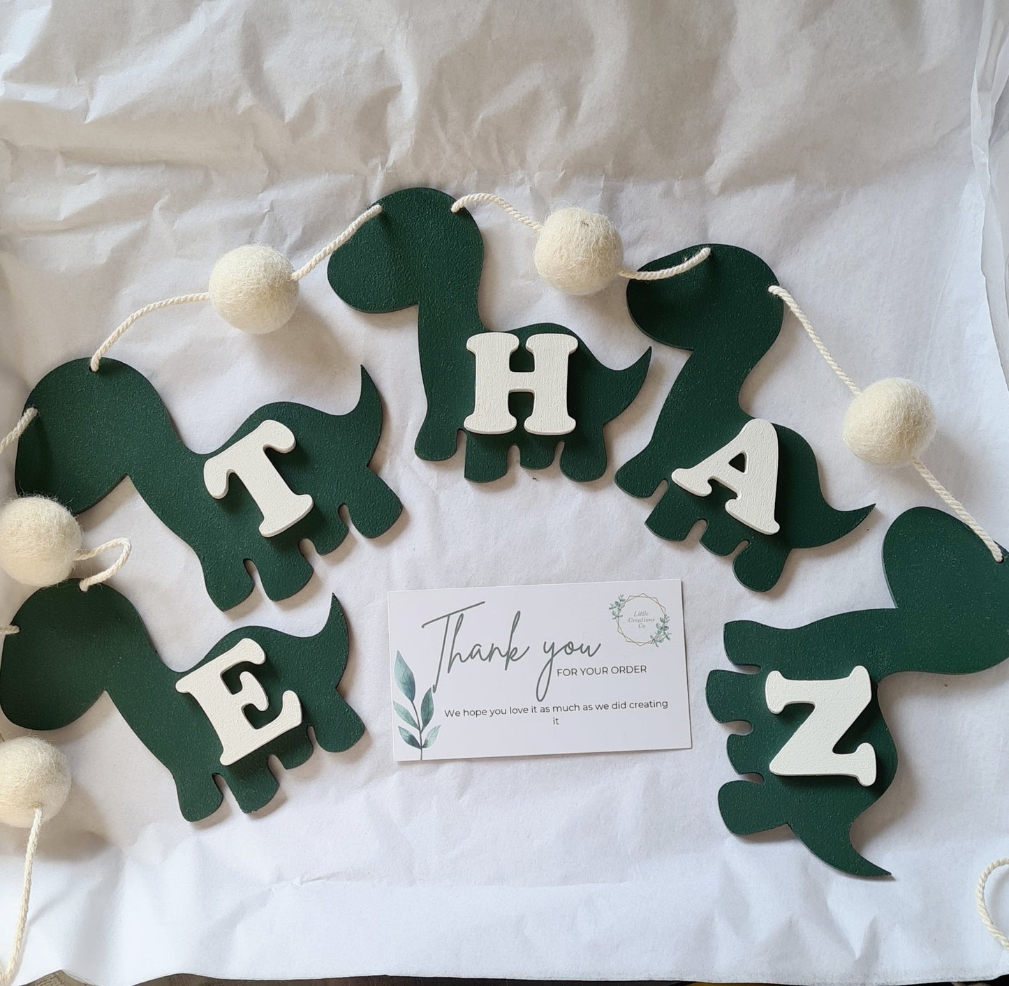 Personalised dinosaur bunting