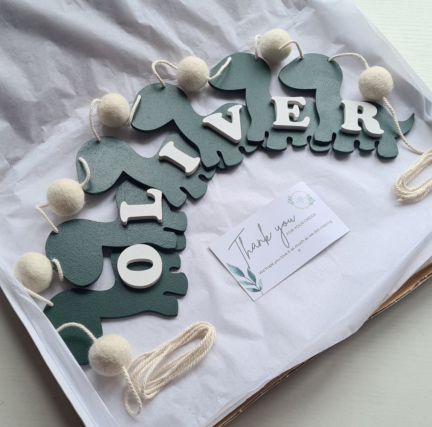 Personalised dinosaur bunting