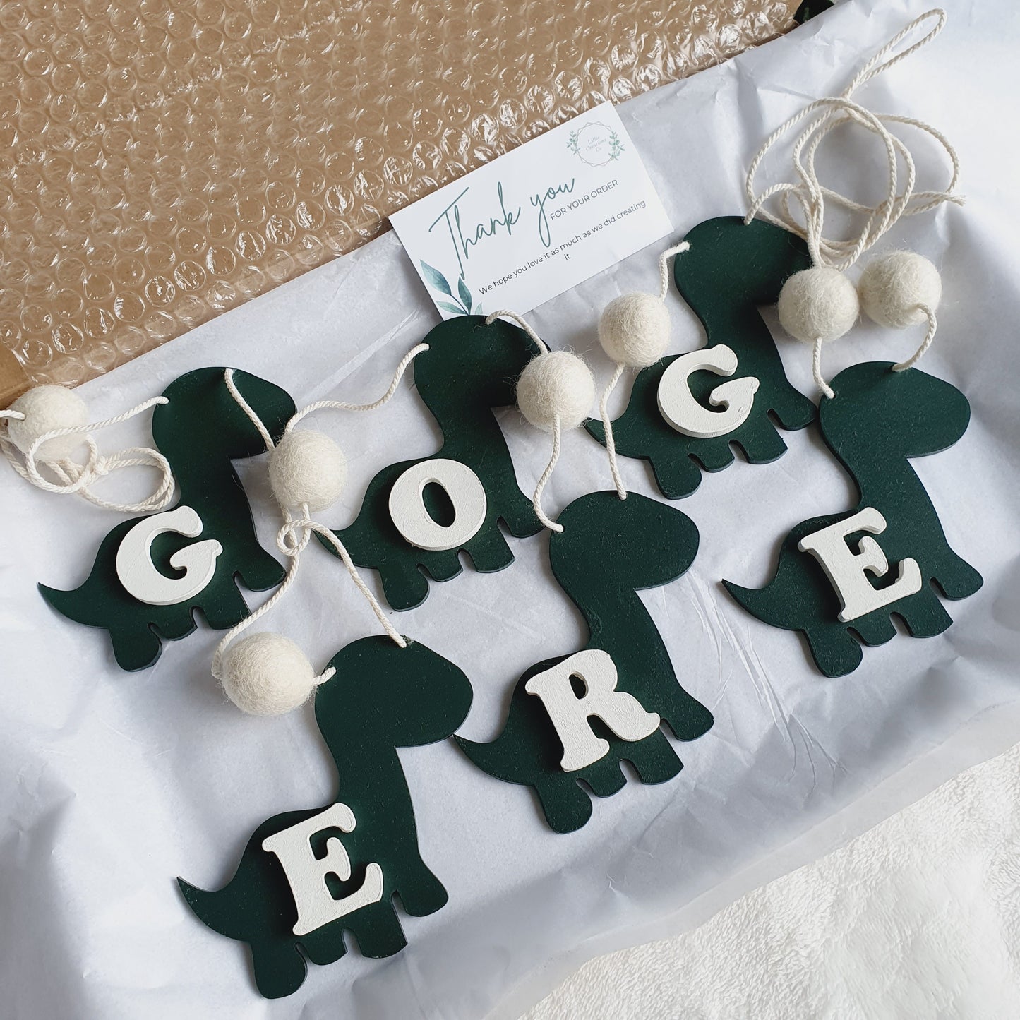 Personalised dinosaur bunting