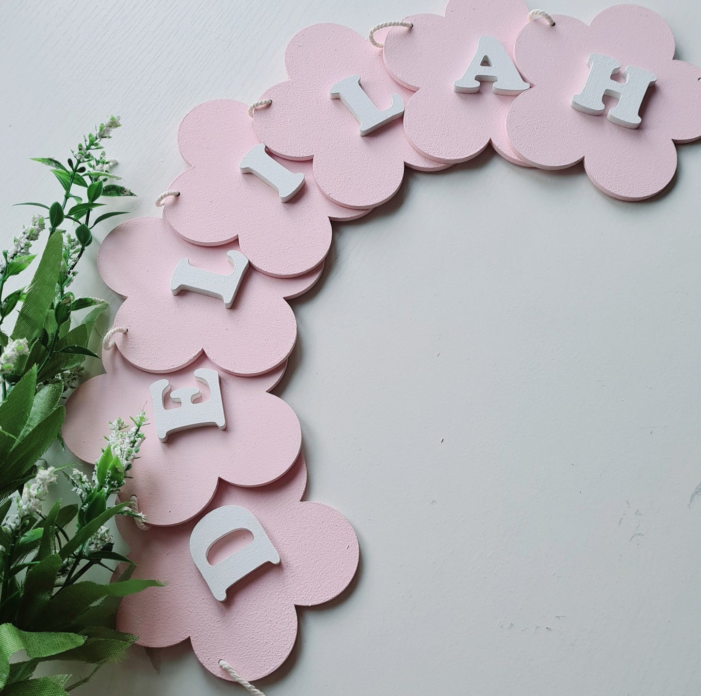 Personalised flower bunting