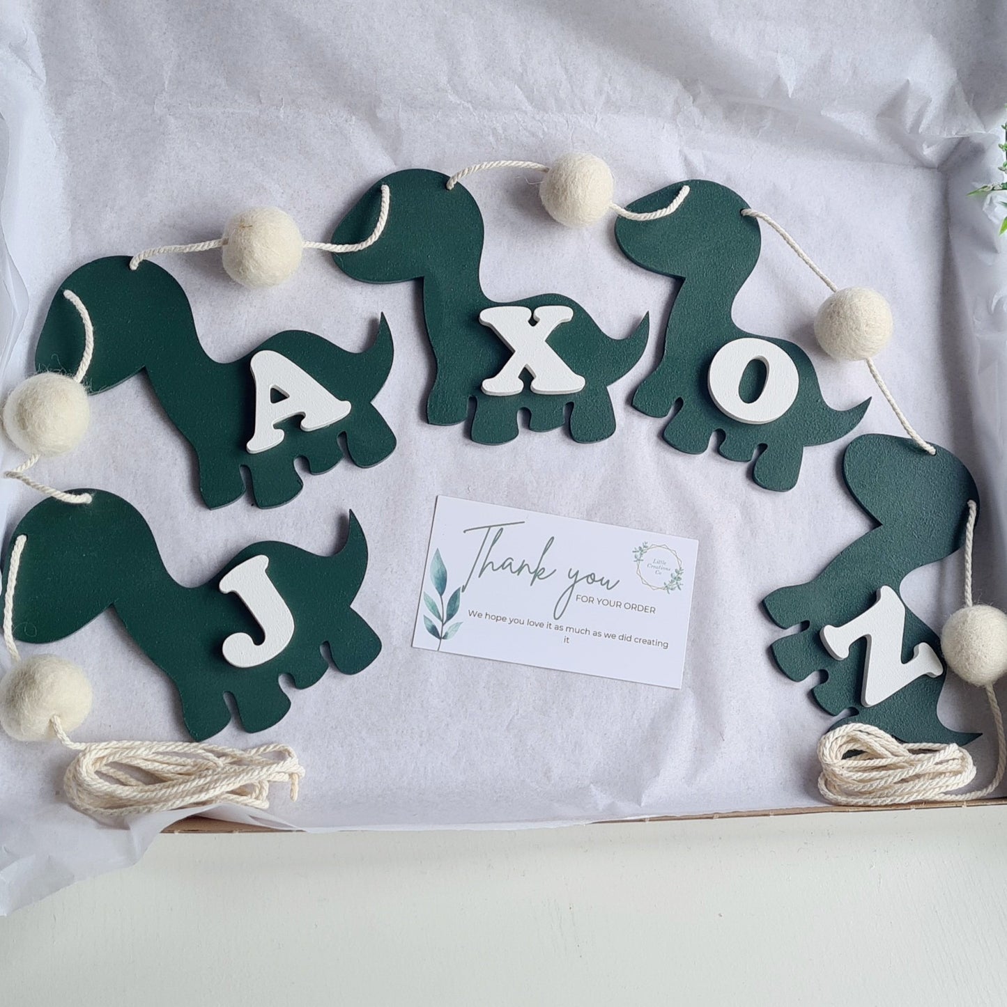 Personalised dinosaur bunting